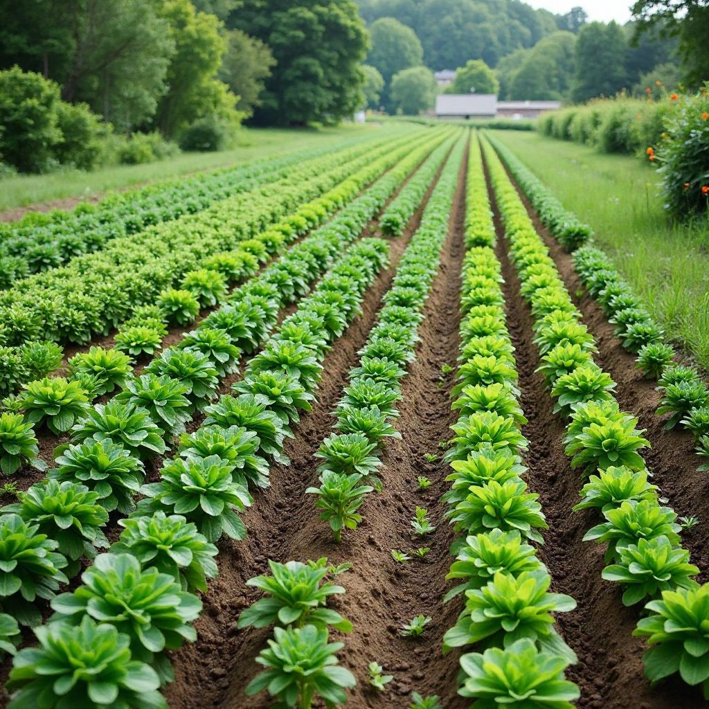 Sustainable agriculture demonstration site with diverse crops